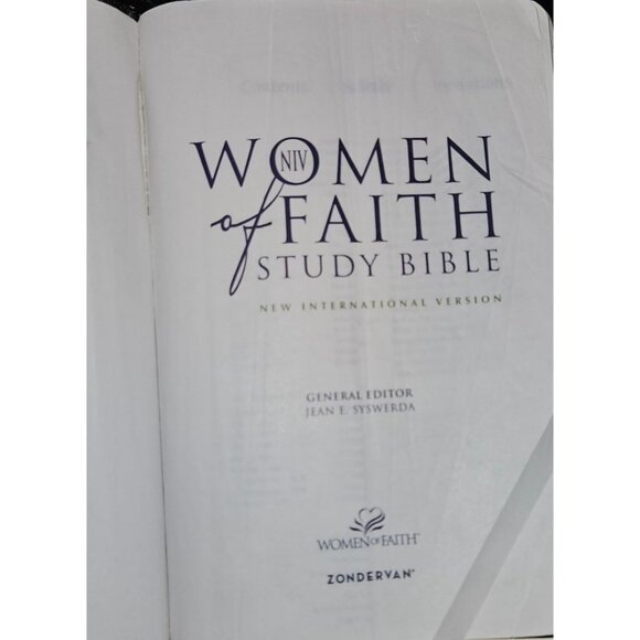 Women Of Faith Study Bible NIV Black Bonded Leather - Picture 3 of 7